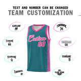 Custom Aqua Pink Personalized Indians Pattern Sets Sports Uniform Basketball Jersey