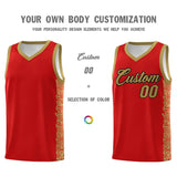 Custom Red Desert Yellow Personalized Indians Pattern Sets Sports Uniform Basketball Jersey