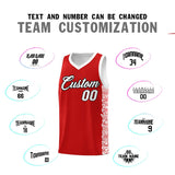 Custom Red White Personalized Indians Pattern Sets Sports Uniform Basketball Jersey