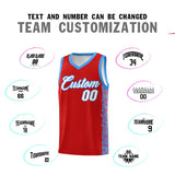 Custom Red Powder Blue Personalized Indians Pattern Sets Sports Uniform Basketball Jersey