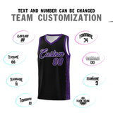 Custom Black Purple Personalized Indians Pattern Sets Sports Uniform Basketball Jersey