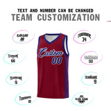 Custom Crimson Royal Personalized Indians Pattern Sets Sports Uniform Basketball Jersey