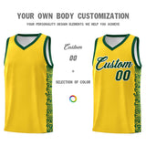 Custom Gold Gold Personalized Indians Pattern Sets Sports Uniform Basketball Jersey