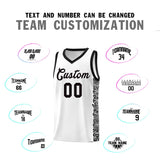 Custom White Black Personalized Indians Pattern Sets Sports Uniform Basketball Jersey