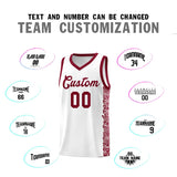 Custom White Crimson Personalized Indians Pattern Sets Sports Uniform Basketball Jersey