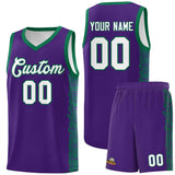 Custom Purple Kelly Green Personalized Indians Pattern Sets Sports Uniform Basketball Jersey