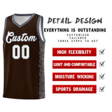Custom Brown Dark Gray Personalized Indians Pattern Sets Sports Uniform Basketball Jersey