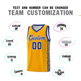 Custom Yellow Royal Personalized Indians Pattern Sets Sports Uniform Basketball Jersey