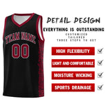 Custom Black Crimson Personalized Indians Pattern Sets Sports Uniform Basketball Jersey