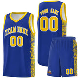 Custom Royal Gold Personalized Indians Pattern Sets Sports Uniform Basketball Jersey