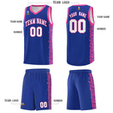 Custom Royal Pink Personalized Indians Pattern Sets Sports Uniform Basketball Jersey