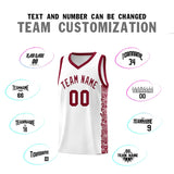 Custom White Crimson Personalized Indians Pattern Sets Sports Uniform Basketball Jersey