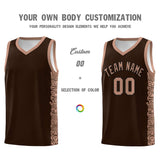 Custom Brown Teabrown Personalized Indians Pattern Sets Sports Uniform Basketball Jersey