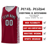 Custom Crimson Gray Personalized Indians Pattern Sets Sports Uniform Basketball Jersey