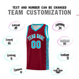 Custom Crimson Sky Blue Personalized Indians Pattern Sets Sports Uniform Basketball Jersey