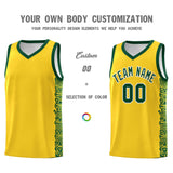 Custom Gold Gold Personalized Indians Pattern Sets Sports Uniform Basketball Jersey