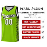 Custom Green Black Personalized Indians Pattern Sets Sports Uniform Basketball Jersey