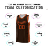 Custom Brown Texas Orange Personalized Indians Pattern Sets Sports Uniform Basketball Jersey