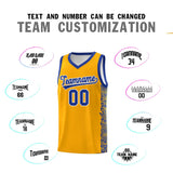 Custom Yellow Royal Personalized Indians Pattern Sets Sports Uniform Basketball Jersey