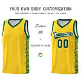 Custom Gold Gold Personalized Indians Pattern Sets Sports Uniform Basketball Jersey