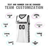 Custom White Black Personalized Indians Pattern Sets Sports Uniform Basketball Jersey