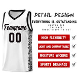 Custom White Black Personalized Indians Pattern Sets Sports Uniform Basketball Jersey