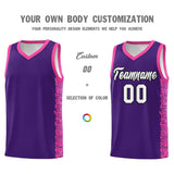 Custom Purple Pink Personalized Indians Pattern Sets Sports Uniform Basketball Jersey