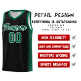 Custom Black Kelly Green Personalized Indians Pattern Sets Sports Uniform Basketball Jersey