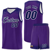 Custom Purple Royal Personalized Indians Print Sets Sports Uniform Basketball Jersey