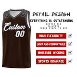 Custom Brown Dark Gray Personalized Indians Print Sets Sports Uniform Basketball Jersey