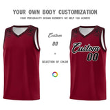 Custom Crimson Black Personalized Indians Print Sets Sports Uniform Basketball Jersey