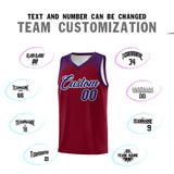 Custom Crimson Royal Personalized Indians Print Sets Sports Uniform Basketball Jersey