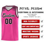 Custom Pink Black Personalized Indians Print Sets Sports Uniform Basketball Jersey