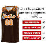 Custom Brown Orange Personalized Indians Print Sets Sports Uniform Basketball Jersey