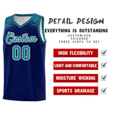 Custom Royal Aqua Personalized Indians Print Sets Sports Uniform Basketball Jersey