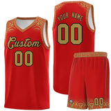 Custom Red Desert Yellow Personalized Indians Print Sets Sports Uniform Basketball Jersey