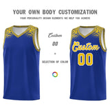 Custom Royal Gold Personalized Indians Print Sets Sports Uniform Basketball Jersey