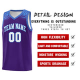 Custom Purple Powder Blue Personalized Indians Print Sets Sports Uniform Basketball Jersey
