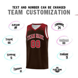 Custom Brown Red Personalized Indians Print Sets Sports Uniform Basketball Jersey