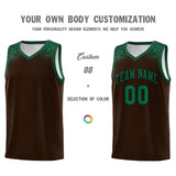 Custom Brown Kelly Green Personalized Indians Print Sets Sports Uniform Basketball Jersey