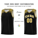 Custom Black Yellow Personalized Indians Print Sets Sports Uniform Basketball Jersey