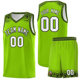 Custom Green Black Personalized Indians Print Sets Sports Uniform Basketball Jersey