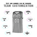 Custom Dark Gray Black Personalized Indians Print Sets Sports Uniform Basketball Jersey