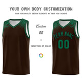 Custom Brown Kelly Green Personalized Indians Print Sets Sports Uniform Basketball Jersey