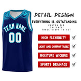 Custom Royal Sky Blue Personalized Indians Print Sets Sports Uniform Basketball Jersey
