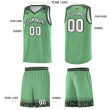 Custom Green Black Personalized Indians Print Sets Sports Uniform Basketball Jersey