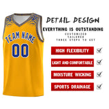 Custom Yellow Royal Personalized Indians Print Sets Sports Uniform Basketball Jersey