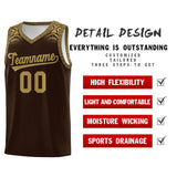 Custom Brown Desert Yellow Personalized Indians Print Sets Sports Uniform Basketball Jersey