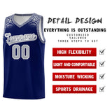 Custom Royal Gray Personalized Indians Print Sets Sports Uniform Basketball Jersey