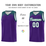 Custom Purple Kelly Green Personalized Indians Print Sets Sports Uniform Basketball Jersey